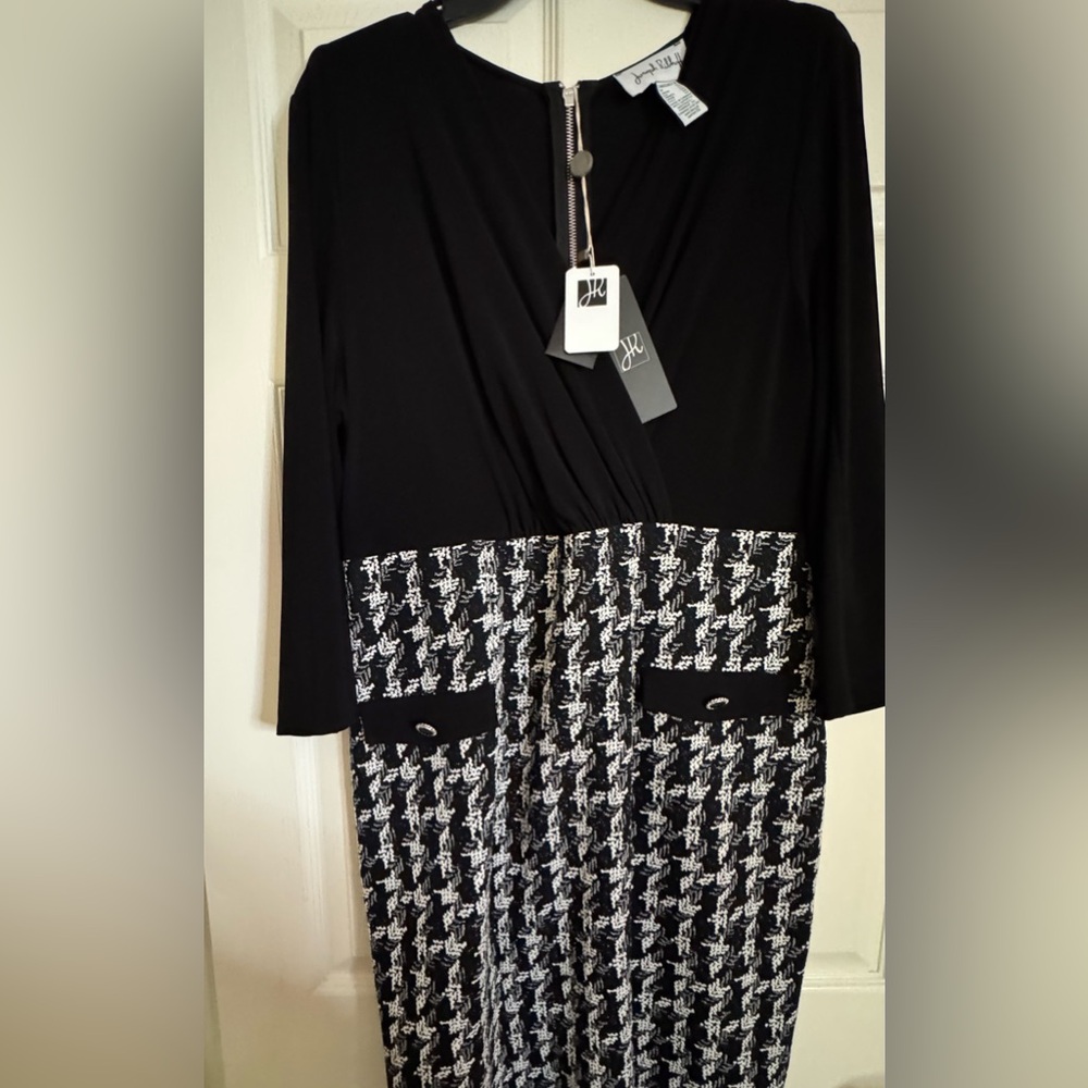 Joseph Ribkoff Black and White dress.